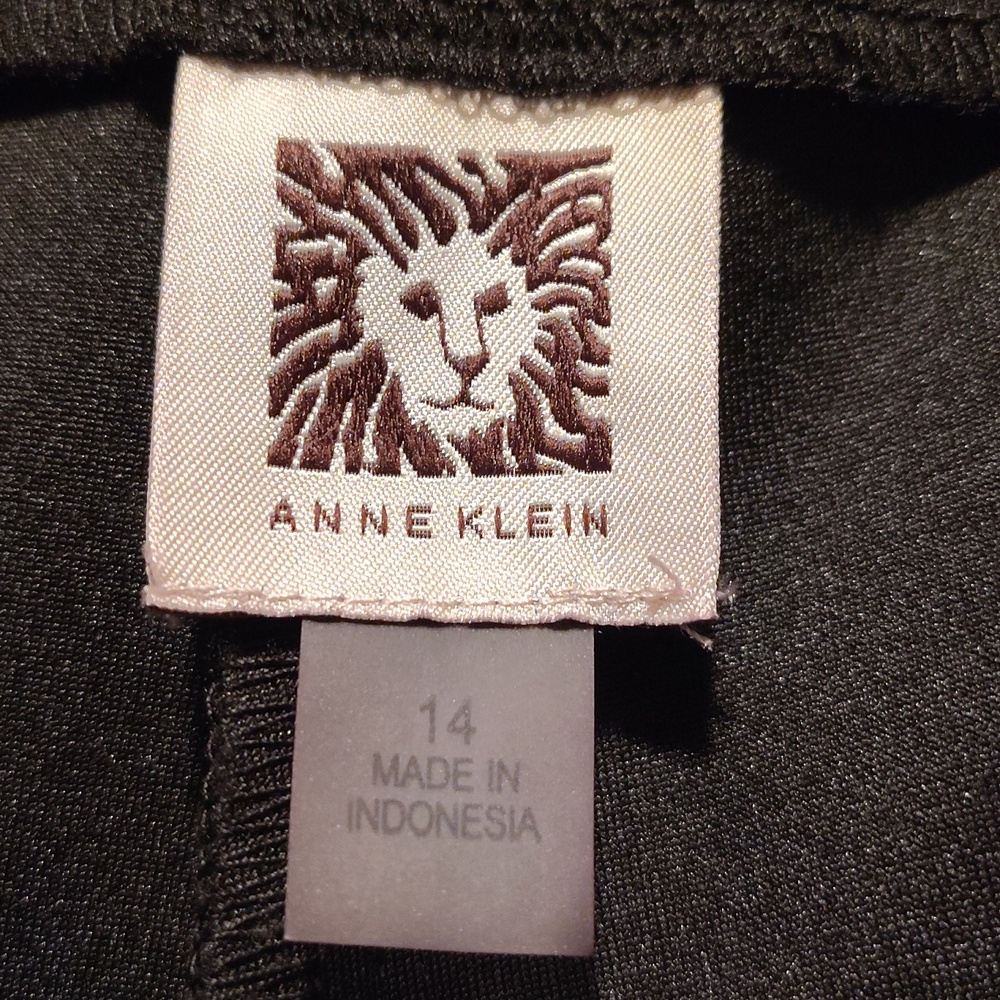 Anne Klein TAG Pants, Women Black Straight Leg, Zipper, Pockets,  Flat Front,14 - Picture 3 of 14